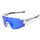 Syze sportive Rockbros, lente të polarizuara, UV400, kornizë e bardhë me lente blu