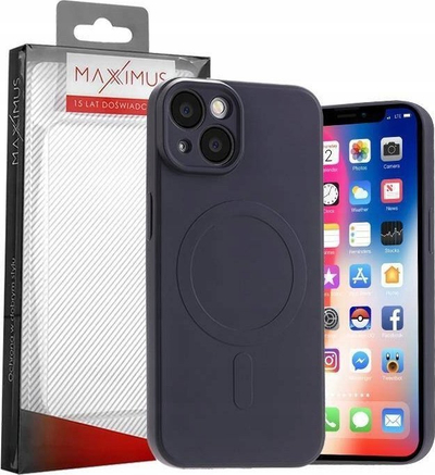 Kapak telefoni MX Liquid Armour për iPhone 15 Plus 6.7", MagSafe, i zi