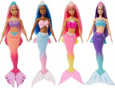 Kukull sirenë Mattel Barbie Dreamtopia, artikuluese, flokë rozë