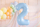 Balon helium Partydeco numri 2, 72cm, blu e çelët