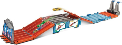 Set piste garash Hot Wheels Race Crate, 3 në 1, me 2 vetura, portokalli