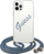 Futrollë telefoni Guess Script Vintage për iPhone 12 12 Pro, hardcase, me kordelë, blu