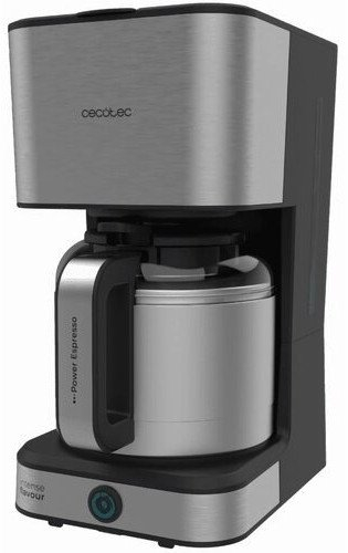 Aparat kafeje Cecotec Coffee 66 Drop Thermo Time, 10 filxhanë, xham termik inox, argjendtë