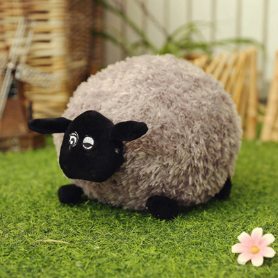 Lodër pelushi dele Plush Mascot Cuddly Sheep, 20cm, kafe e çelët