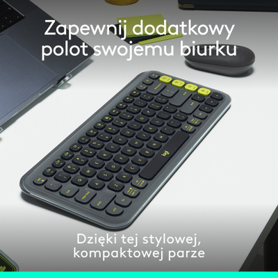Set tastierë dhe maus Logitech POP Keys Icon, Bluetooth, kompakt, gri grafit