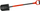 Lopatë Proline Straight Spade Premium, me bisht metalik 1200mm, me dorezë të gjerë, gri