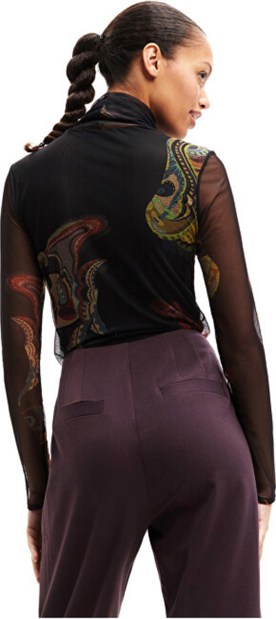 Maicë Desigual Friends Slim Fit, e zezë