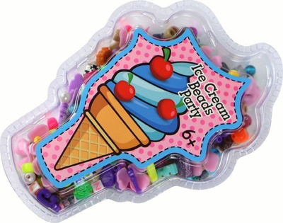 Set lodër Leantoys Ice Cream Jewelry, rruaza për byzylykë, 6+