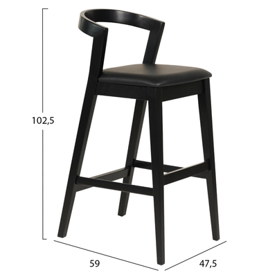 Stol bari Nami 47,5x59x102,5Hcm (HM9952.02), zezë