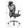 Karrige zyre Cuore HM1207.02, mesh ergonomike, mbështetëse koke, gri e zezë