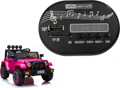Panel muzikor për makinë me bateri Lean Cars BRD-7588, pjesë zëvendësuese, i zi