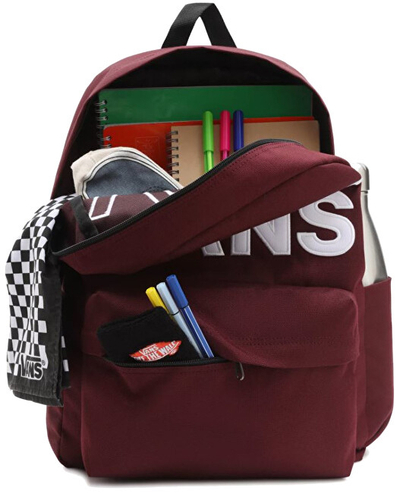 Çantë shpine Vans Old Skool V Drop, e kuqe e errët