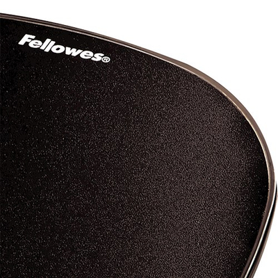 Ергономски подлога за глушец Fellowes Crystal Gel, потпирач за зглоб, гумена нелизгачка основа, црн