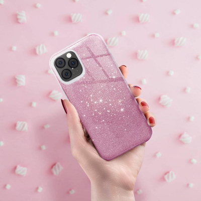 Mbulesë telefoni Forcell Shining për Samsung Galaxy A53 5G, TPU, me shkëlqim, rozë