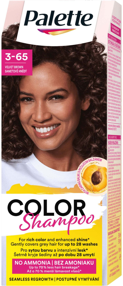 Shampo ngjyruese Palette Color Shampoo 3-65 Velvet Brown, pa amoniak, deri 28 larje