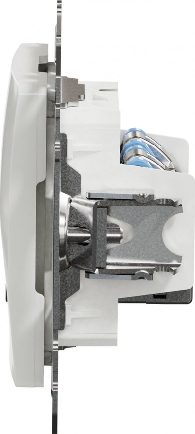 Prizë rrjeti Sedna Design RJ45, dyporta, Cat.6 STP, e bardhë