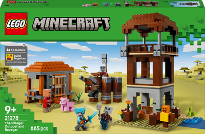 Set lodër Minecraft The Pillager Outpost and Ravager, interaktiv, për fëmijë