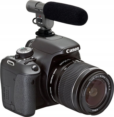 Mikrofon për kamera JJC Mic-1, electret condenser, kardioid, i zi