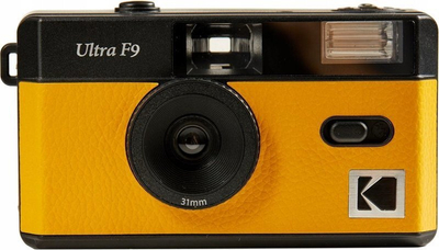 Aparat fotografik analog Kodak Ultra F9, film 35mm, lentë 31mm, i verdhë