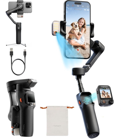 Гимбал за смартфон Hohem iSteady V3 Ultra, 0.30kg, со далечински управувач, црн