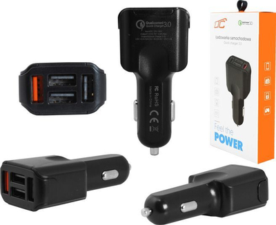 Karikuesi i makinës LTC 4 X USB 3A 4XUSB 3.0 Faston 3000mAh