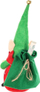 Figurinë dekorative Saska Christmas xhuxh, 28 cm, me zile, jeshile me të kuqe