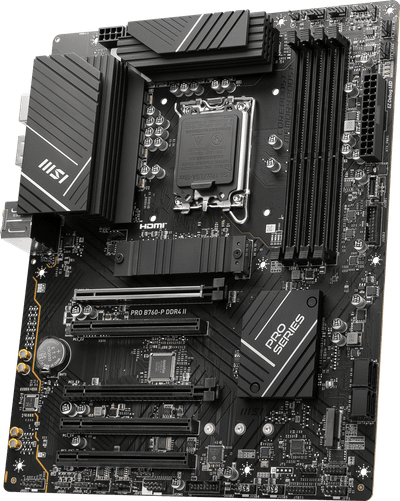 Pllakë amë MSI PRO B760-P DDR4 II, ATX, LGA1700, e zezë