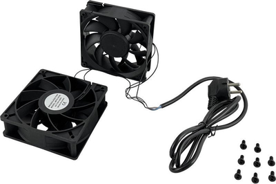 Ventilator për kabina të jashtme Alantec, set me 2 copë, për mur, i zi
