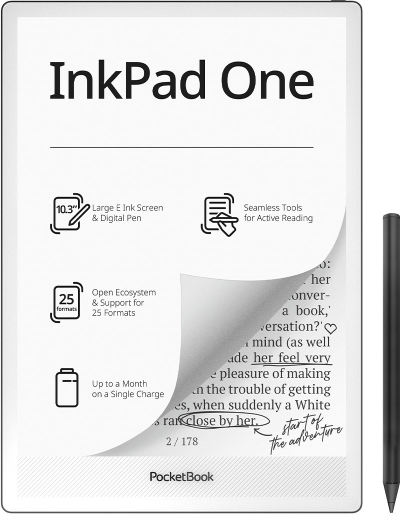 Lexues elektronik PocketBook InkPad One, ekran 10.3", E Ink, i zi mat