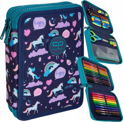Penar CoolPack Jumper XL, me dy ndarje, i pajisur, blu me njëbrirësh