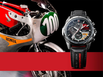 Orë për meshkuj Casio EDIFICE Momentum Honda Racing, e zezë