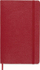 Fletore Moleskine Classic me lëkurë, e madhe 5" x 8.25", me vija, e kuqe Bordeaux