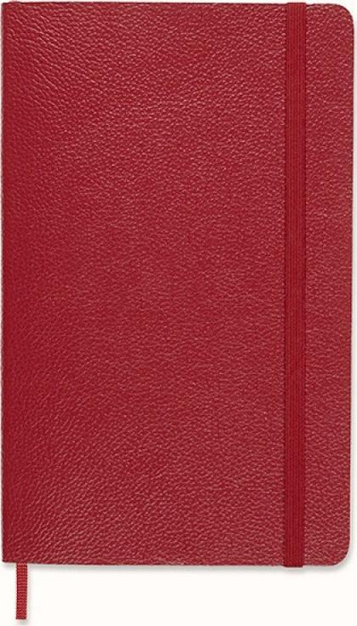 Fletore Moleskine Classic me lëkurë, e madhe 5" x 8.25", me vija, e kuqe Bordeaux
