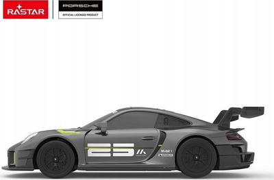 Makina me telekomandë Rastar Porsche 911 GT2 RS Clubsport 25, shkallë 1:24, me drita që punojnë, gri