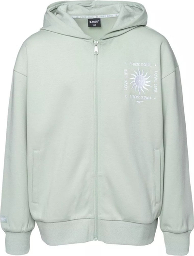 Bluza me kapuç Hi-Tec Rigel Jr 92800621169, poliester pambuk, e gjelbër