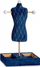 Kuti dekorative Gift Decor Blue Diamonds, kadife edhe dru, 12 x 40 x 24 cm, blu