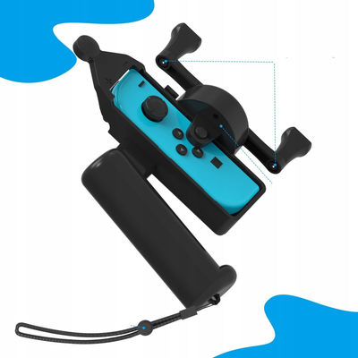 Mbajtës shufre peshkimi JYS për Joy-Con Nintendo Switch, model JYS-NS248, i zi
