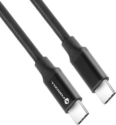 Kabllo USB C Forcell PD QC4.0, 5A 100W, 1m, e zezë