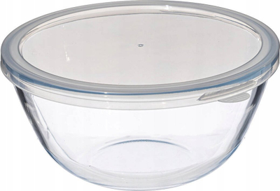 Enë qelqi 5five Simply Smart Glass Bowl With Lid, 2.7L, transparente