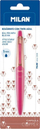Stilolaps Milan Capsule Ballpoint, majë 1mm, bojë blu, rozë bakri