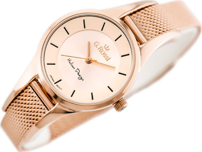 Orë dore G. Rossi Kayle zg773f, kuarc, WR30, ngjyrë rozë gold