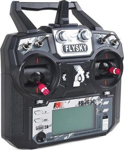 Telekomandë RC FlySky FS-i6X me marrës FS-iA6B, 10 kanale, 2.4GHz, e zezë