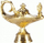 Trofe Victoria Sport: Wisdom Lamp, F245 / G, 7 cm, e artë