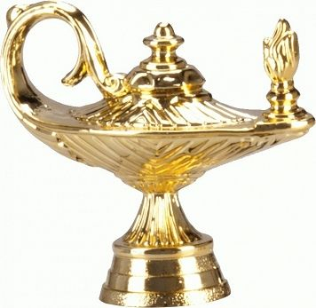 Trofe Victoria Sport: Wisdom Lamp, F245 / G, 7 cm, e artë
