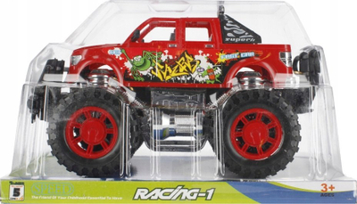 Makina lodër off-road MEGA CREATIVE 481938, me tërheqje mbrapa, rrota të mëdhaja, shumëngjyrëshe
