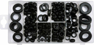 Set unaza gome AWTools AWTOOLS RUBBER GROMMETS, 180 copë, e zeza
