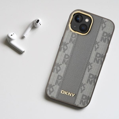 Mbulesë telefoni DKNY DKHMP15MPCPVSLE, për iPhone 15 Plus 6.7", lëkurë eko, bezhë