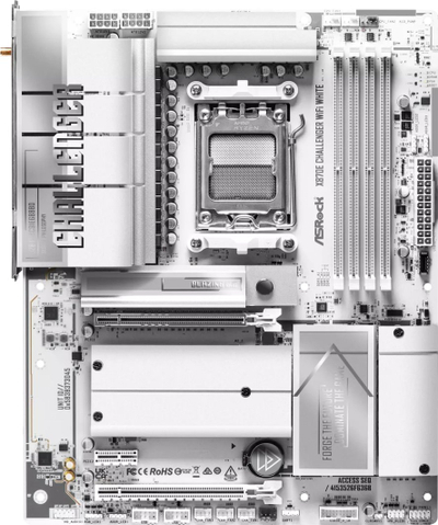 Pllaka amë ASRock X870E Challenger WiFi White, AM5, DDR5, ATX, e bardhë