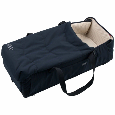 Shportë portative për bebe Voksi Carry Me, dyshek pambuk organik, e papërshkueshme nga uji, Black Leaf