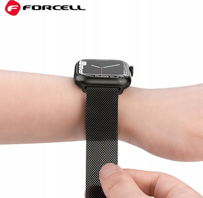 Rrip ore Forcell F-Design FA03 për Apple Watch 38 40 41 mm, rrjetë metal, ngjyrë argjendtë
